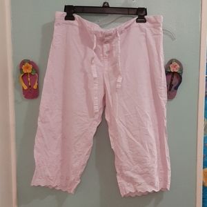 Victoria's secret sleep is capris pink